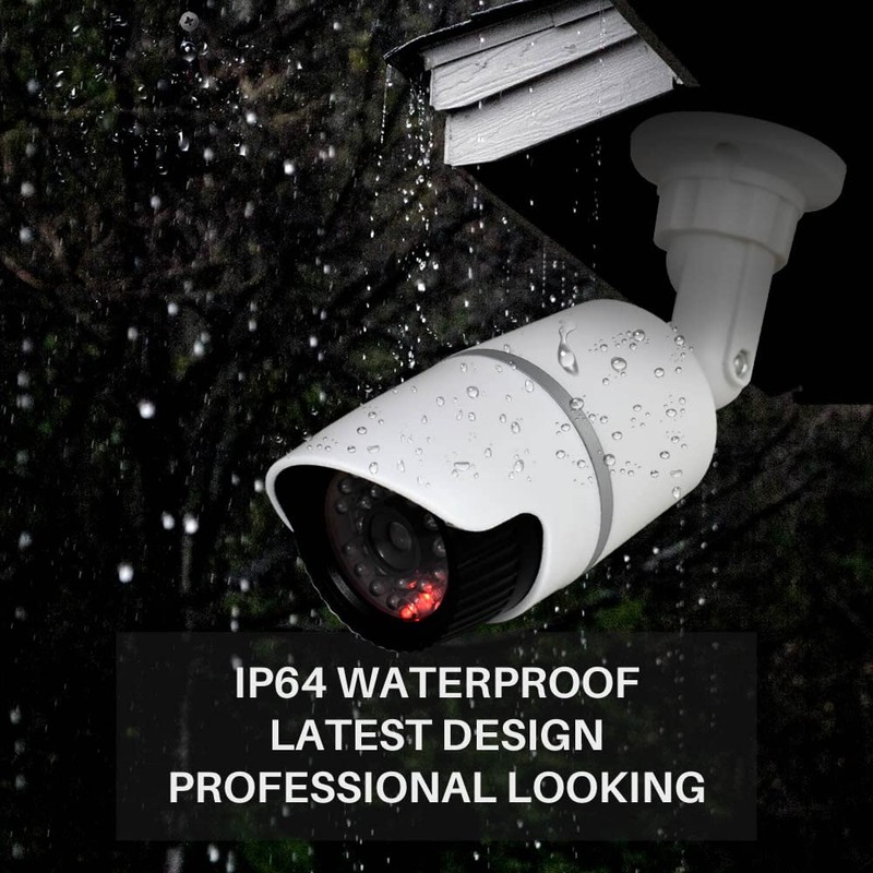 JUSTOP Dummy CCTV Cameras, 2x Fake Bullet Security Camera With