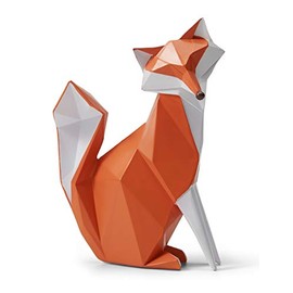 HAUCOZE Zorro Figura Decorativa Animal Escultura Estatua Modern Regalo Interior Arte Resina Decoración del Hogar 20cm