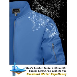 TACVASEN Jackets for Men Windproof Jacket Mens Coats Fashion Light Weight Windbreaker for Men Casual Jackets Men's Zip Up Coat