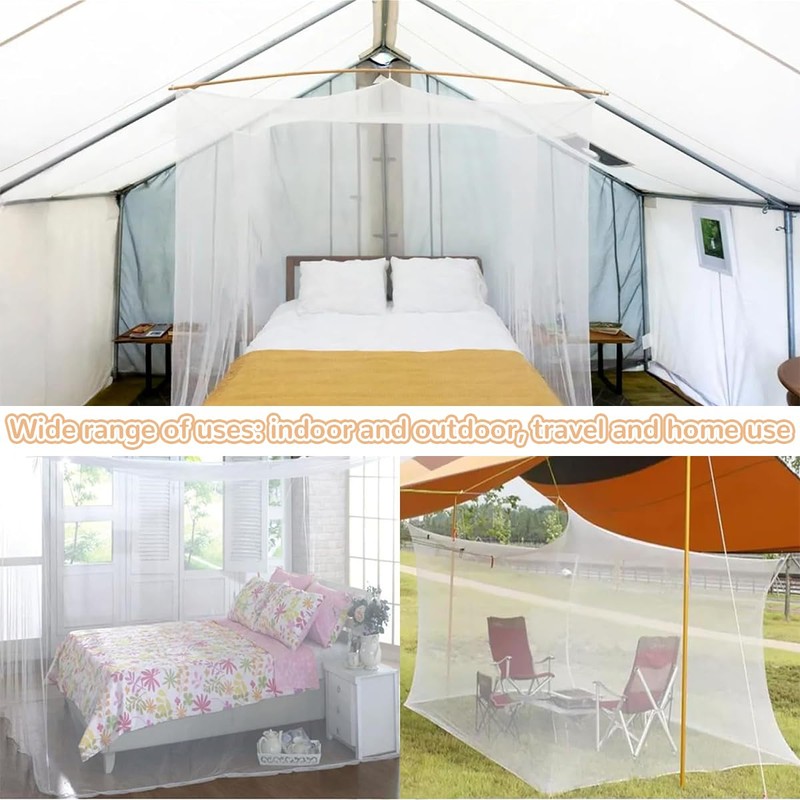Forhome Mosquito Net Double Bed Large Square Mosquito Net Universal