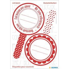 Preserving Label lid red.