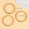 Emibele Gold Bangle Bracelet Set 3Pcs, 8mm Chunky Stainless Steel