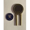 St. Andrews Old Course Etched Divot Tool & 1" Coin