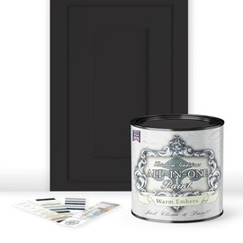 ALL-IN-ONE Paint, Durable cabinet and furniture paint. Built in primer and top coat, no sanding needed. Includes our 30 featured color card - Warm Embers, Quart