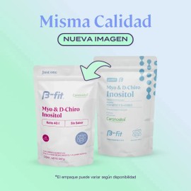 B-FIT B Just Inositol - Myo Inositol y D-Chiro Inositol Fórmula 40:1 - Suministro para 3 Meses 90 Servicios - Alta Biodisponibilidad - Sin Aditivos - 