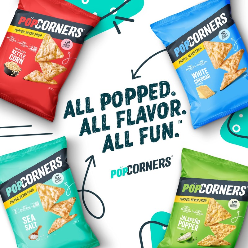 PopCorners Popped Corn Snacks, Cinnamon Crunch, 1 Ounce (Pack of