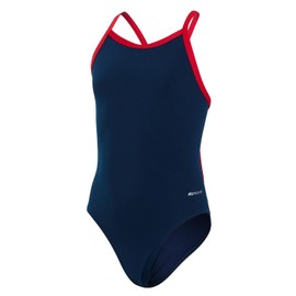 Sporti HydroLast Piped Thin Strap One Piece Swimsuit - Navy/Red - 26