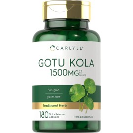 Gotu Kola Centella Asiatica Capsulas 1500mg Apoyo Cerebral