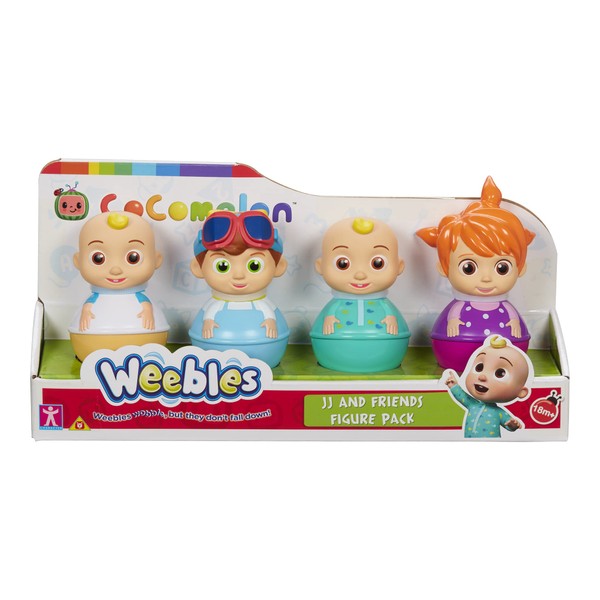 Cocomelon Weebles 4 Figure Pack, chunky moulded figures, JJ, moonbug,