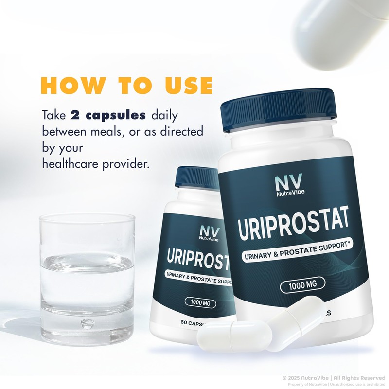 NutraVibe (3 Pack) Uriprostat – Daily Prostate Support Formula with