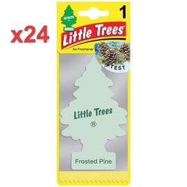 Little Trees Air Freshener Tree MTR0088B Frosted Pine Fragrance For Car Home Boat Caravan - 24 Pack