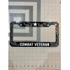plate frame COMBAT VETERAN Black License Plate Frame Cover, Frame,