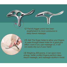 BYYDDIY Gua Sha Trigger Point Massage Tool -Thumb Protector,Deep Tissue Massage,Muscle Scraper Tool (T)