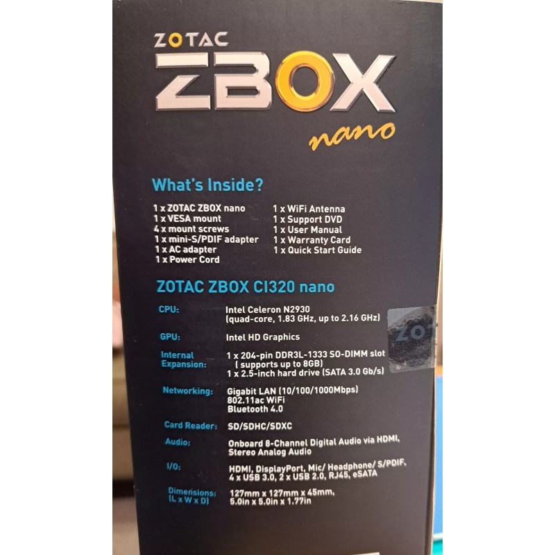 ZOTAC Noiseless zotac zbox nano mini-pcs designed for silent computing