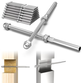 BLIKA 50 Pack 6" Long 3/16" Swage Threaded Stud Tension End Fitting Terminal for Deck Cable Railing T316 Stainless Steel, 3/16" Swage Threaded Terminal for 4x4, 2x2 Wood Metal Post