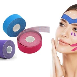 LJFEA Pack of 3 Face Lifting Tape, Anti-Wrinkle Patches, Wrinkles Make-Up, Myofascial Face Tightening Band, Multifunctional Face Tape, for Firming and Tightening the Skin