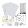 198 PCS Shrinky Art Paper Heat Shrink Sheet Plastic Kit