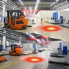Dinfu 10 W LED Red Forklift Light Warehouse Safety Warning