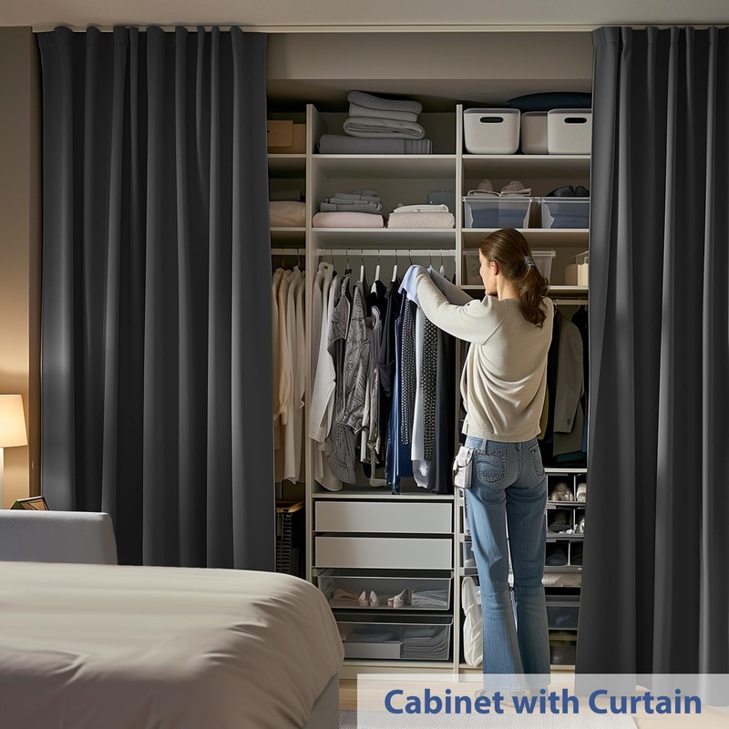 cbsroro Room Divider Curtains Ceiling Curtain Track Sets Blackout Curtains