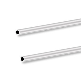 LAVMHAB 6063 Aluminum Tube 10mm OD x 7mm ID 1.5mm Wall Thickness 300mm Length, Aluminum Round Tubing Seamless Straight Pipes (2pcs)