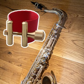 Yibuy Sax Ligature Fastener Clip for Tenor Alto Treble Saxophone Rubber Mouthpiece Red