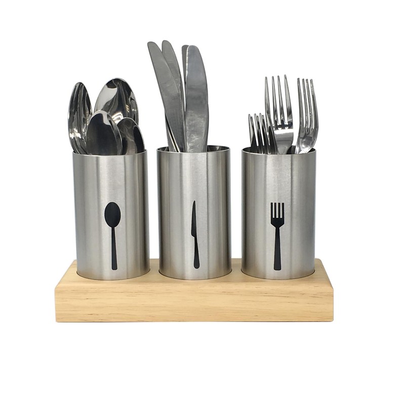 WSKC 4PC Flatware Caddy Holder Stainless Steel Small
