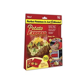 Potato Express Microwave Potato Cooker, Perfect Potatoes in 4 minutes