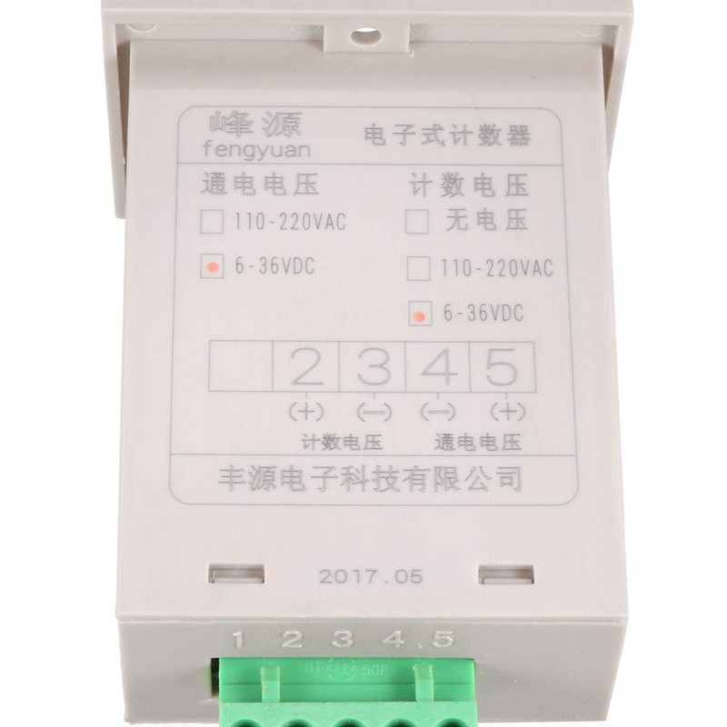 uxcell JDM11-6H Resettable 0-999999 LED Display Panel Digital Counter DC