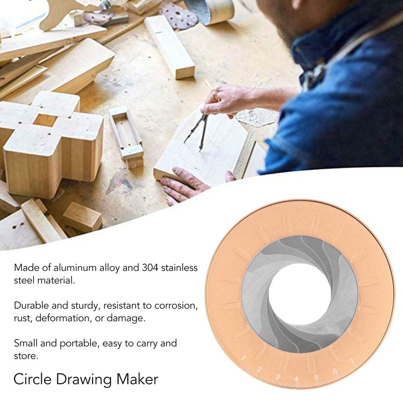 Circle Drawing Maker Adjustable Round Template Ring Scribing Tool with