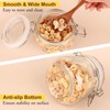 HINGWAH 16 oz Glass Jars with Airtight Lids, 6 Pack