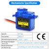 Miuzei 9G Micro: Servo Motor for RC Robot Arm/Hand/Walking Helicopter