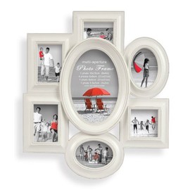 Innova PI02296 Brighton Cream Resin 7 Photo Frame 30.5 x 27.5 x 2 cm
