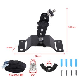 WILDGAMEPLUS Pack-2Pcs Tree Tied or Wall Screw Mount Metal Holder Stand with 1/4" to 3/8" Screw for Forest Trail Cameras & Night Vision & Solar Panel Charger WG-2CS06