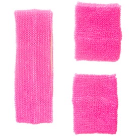 Boland - Schweißbänder, 1 Stirnband und 2 Armbänder, Einheitsgröße, Sport, Accessoire, 80er Jahre, Trainingsanzug, Tennisspieler, Kostüm, Mottoparty, Karneval