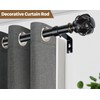 KAMANINA Curtain Rods for Windows 48 to 84 Inch, Black