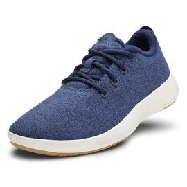 Allbirds Women’s Wool Runner Mizzles Water-Repellent Breathable Casual Walking Sneakers Made with Eco-Friendly Merino Wool - Hazy Indigo (Natural White Sole) - 5 Medium