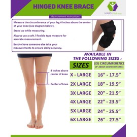 Bariatric Open Patella Plus Size Hinged Knee Brace for Men and Women - Supports Meniscus Tears, Arthritis Joint Pain, Ligament Injuries & Sprains - XL