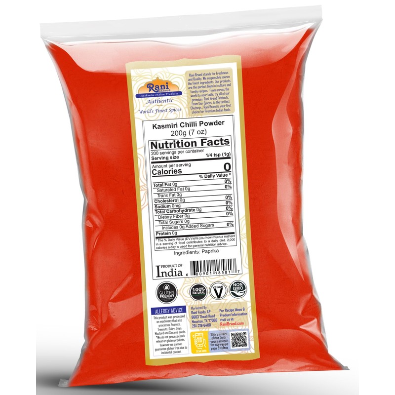 Rani Kashmiri Chilli Powder (Deggi Mirch, Low Heat) Ground Indian
