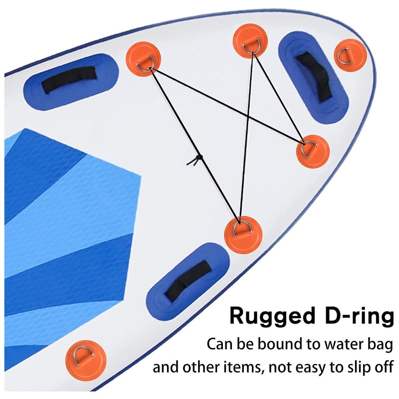 4 Pieces Surf D Rings Patches, D-Ring Patch Heavy Duty