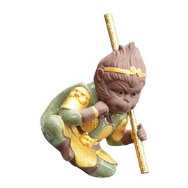 FUNOMOCYA Classic Monkey Tea Pet Ornament Adorable Purple Sand Decoration for Home Office Tea Symbol of Fortune Collectors