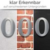 N-02-0-E Stainless Steel House Number 0 - Solid, Weatherproof and