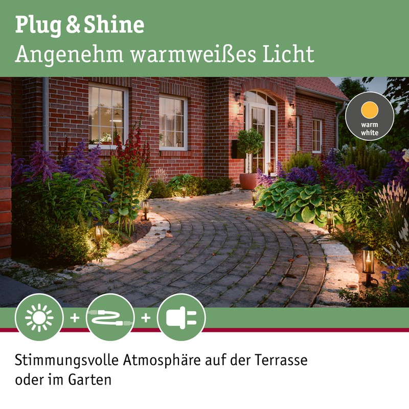 Paulmann Mini Poller 94323 Plug & Shine LED Outdoor Light