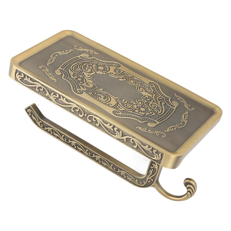 Toilet Paper Holder Multipurpose Retro Elegant Zinc Alloy Double Layer
