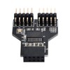 NFHK Motherboard 9pin USB 2.0 Header 1 to 2 Female