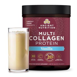 Ancient Nutrition Collagen Peptides Powder, Multi Collagen Protein, Women & Men, Vitamin C, Probiotics, Hydrolyzed Collagen, Supports Skin, Joints, Gu