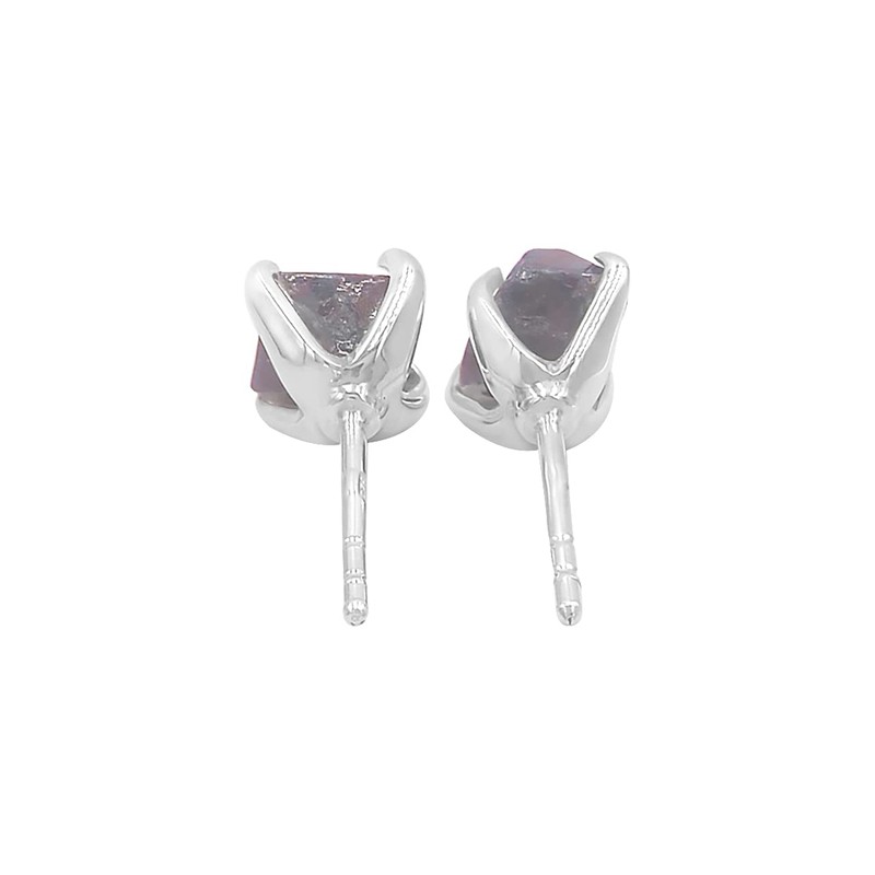 Starborn Natural Zircon Crystal Post Style Earrings in Sterling Silver