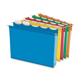 Pendaflex Ready-Tab Extra-Capacity Reinforced Hanging Folders with Lift Tab Technology, Letter Size, 5-Tab, Assorted Colors, Box of 20 Folders (42700) by Pendaflex