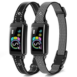Bark Collar, 2 Pack Smart Dog Bark Collar for Large Medium Small Dogs, Anti Barking Device for Dogs Training Collar with Beep Vibration Harmless Shock, 5 Adjustable Sensitivity (Black)