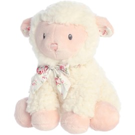 Aurora® Playful Blessing Lamb™ Girl Lamb™ Baby Stuffed Animal - Comforting Companion - Imaginative Play - Pink 9 Inches