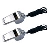 BEADNOVA Stainless Steel Whistles with Lanyard Lifeguard Whistle Referee Whistle